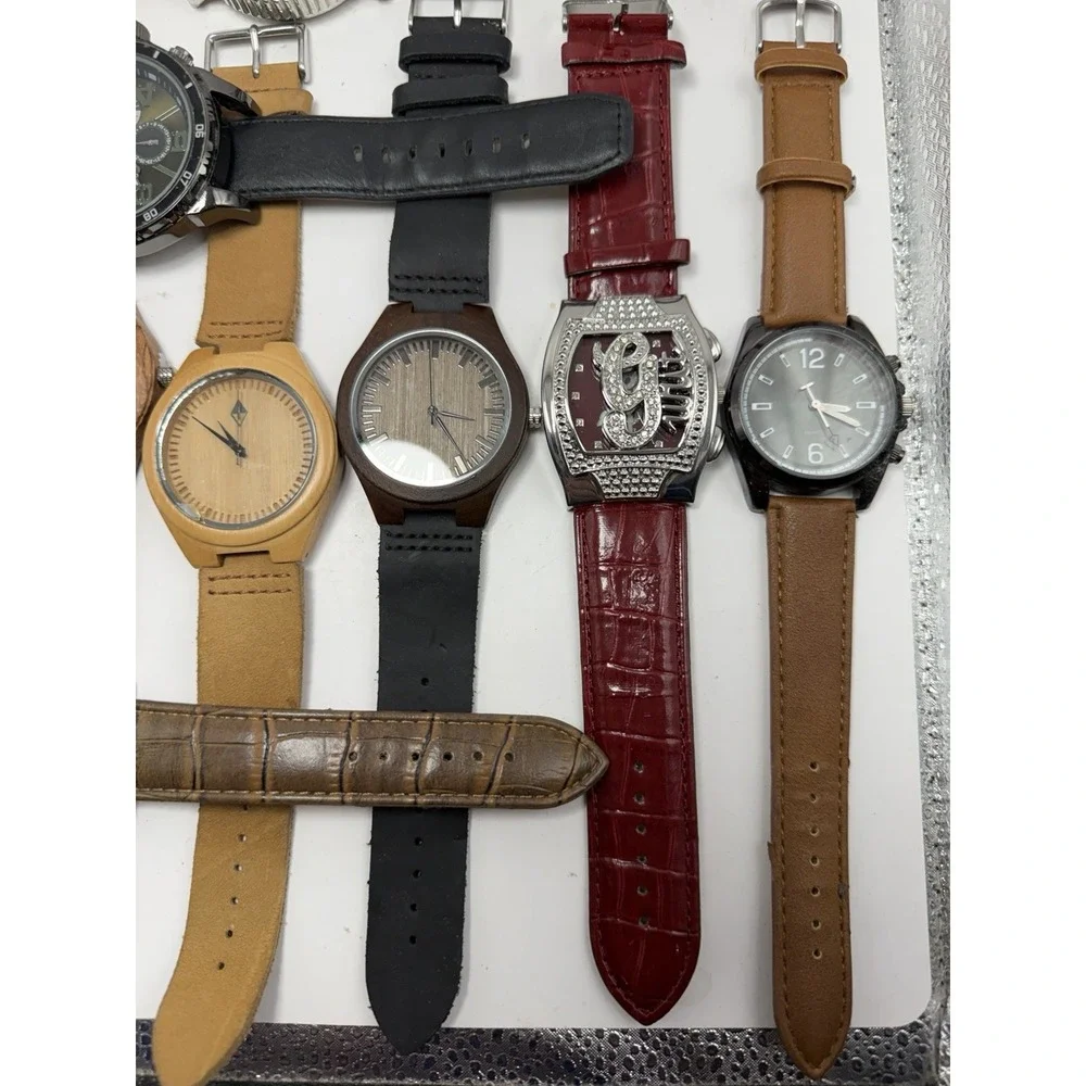 Unbranded Mens Watches Lot Of 15 For Parts Or Repair